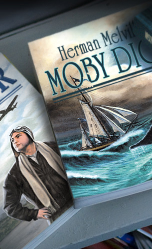 Moby Dick book cover illustration and design