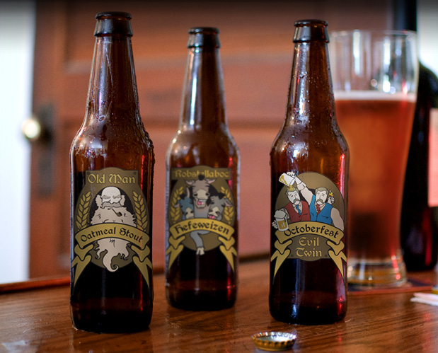 beer label design and illustration