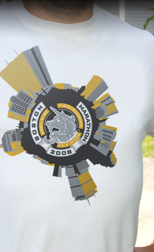 boston marathon ny t-shirt design