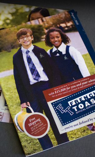 french toast catalog cover design