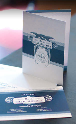 invitation and reminder postcard for fundraiser campaign