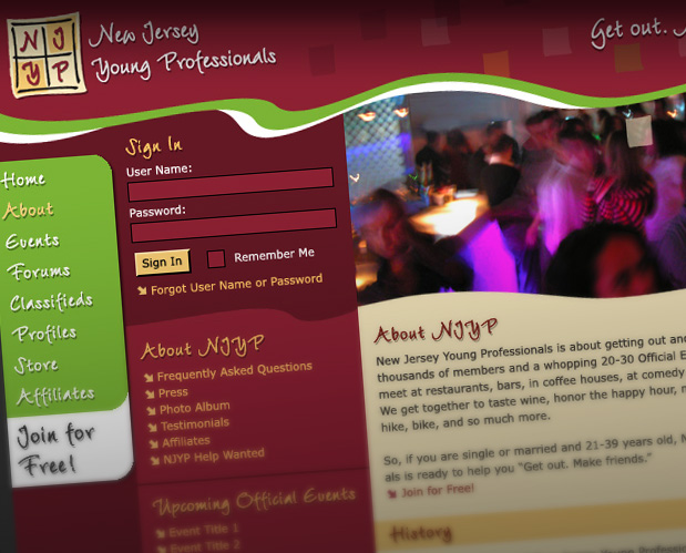 NJYP website design and content management system