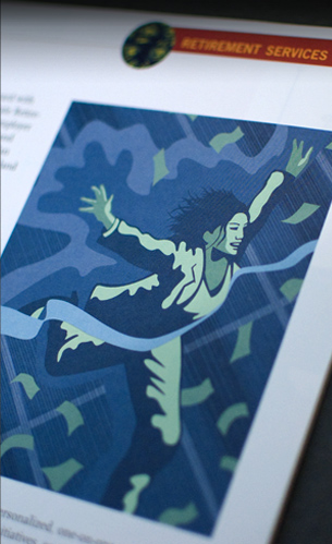 race illustration for editorial magazine
